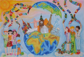 7-ми  национален  конкурс  за  детска карта на света на тема: „Живеем в глобализиран свят”