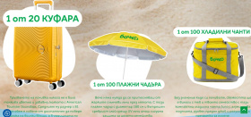 Спечели хладилни чанти(брандирани), чадъри и куфари