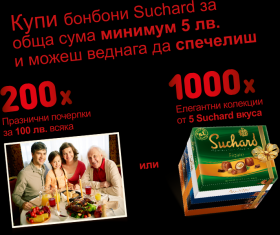 Спечелете 1200 награди от бонбони Suchard